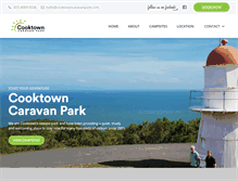 Tablet Screenshot of cooktowncaravanpark.com